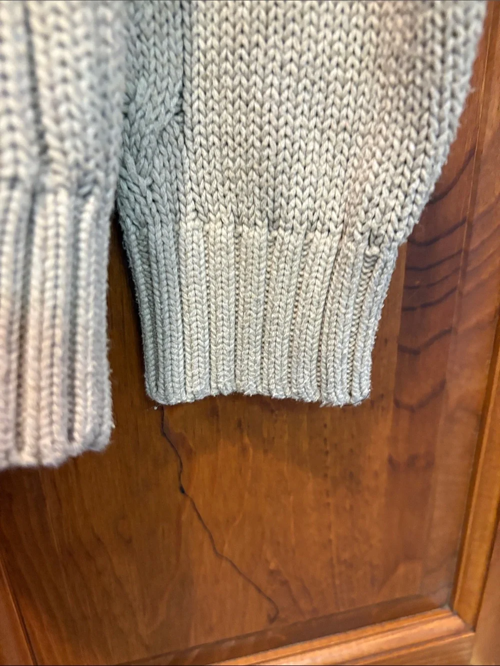 Gymboree Cozy Cable Knit Mock Neck Sweater - Light Gray